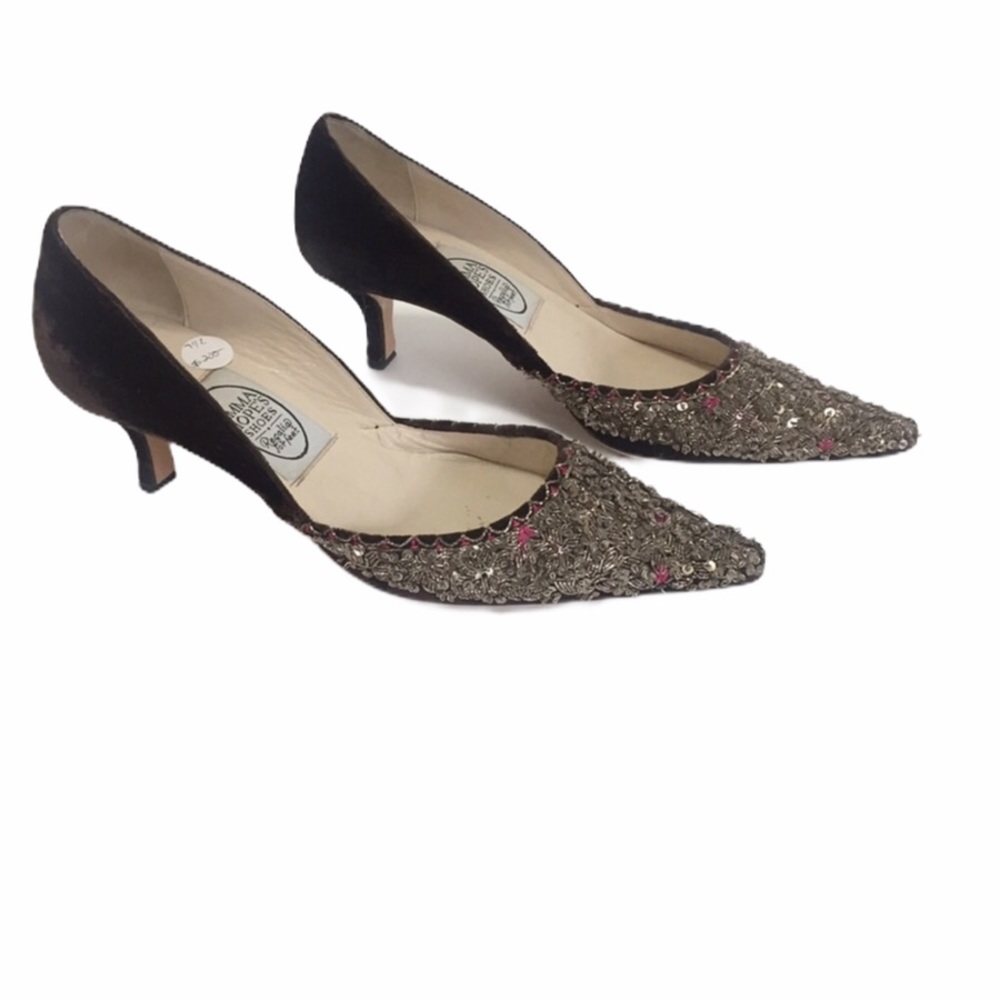 Emma Hope's Velvet & Sequin Pumps